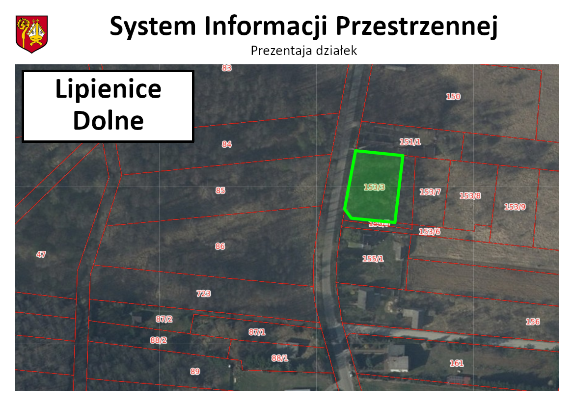 Wizualizacja - działek Lipienice Dolne