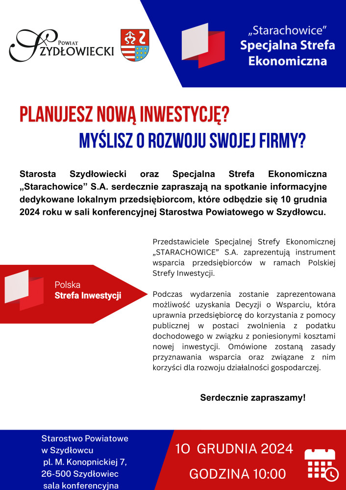 Polska Strefa Inwestycji spotkanie informacyjne