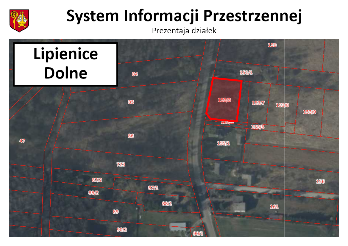 Wizualizacja - działek Lipienice Dolne