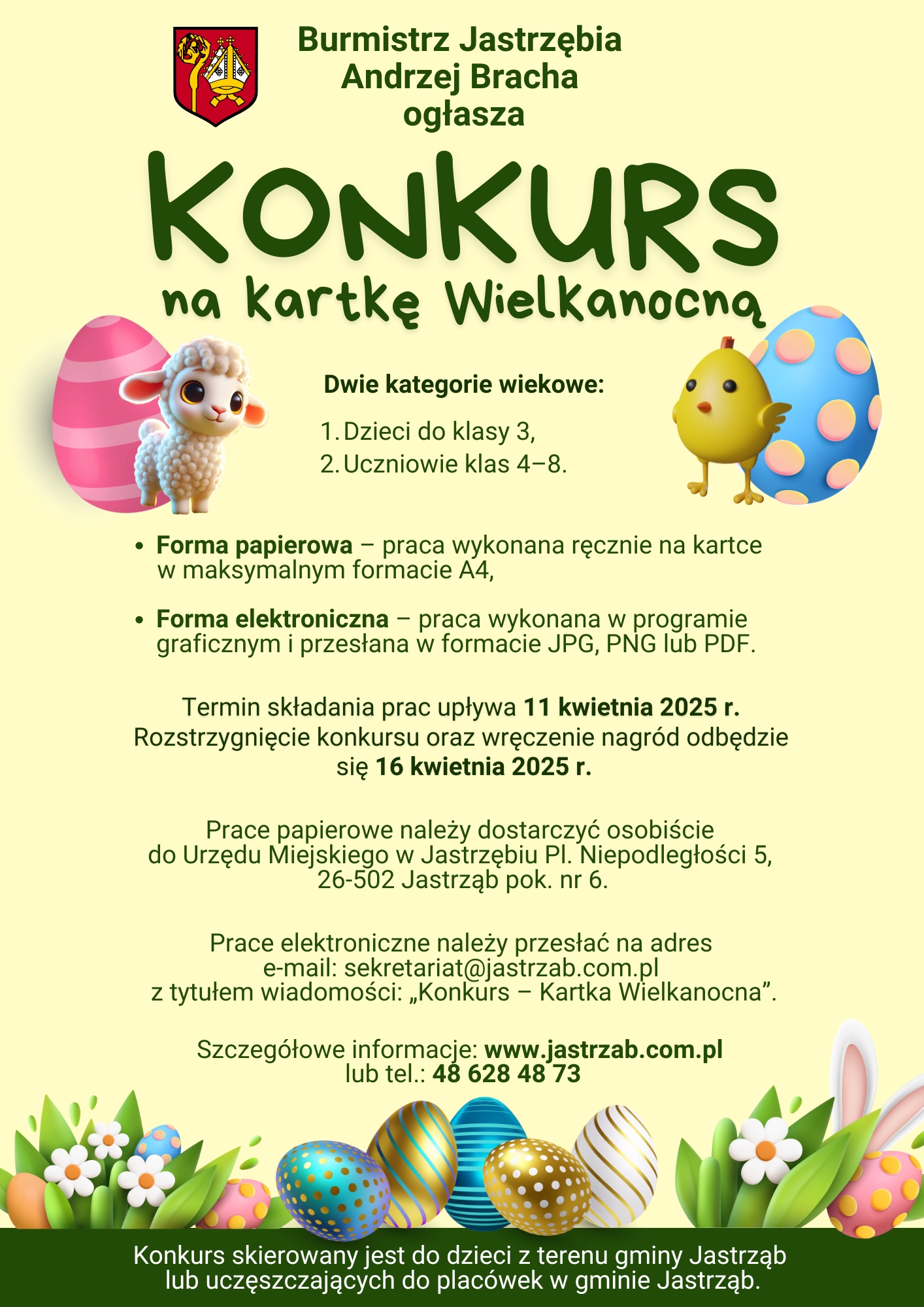 Plakat Konkursu na kartkę Wielkanocną - treść w artykule