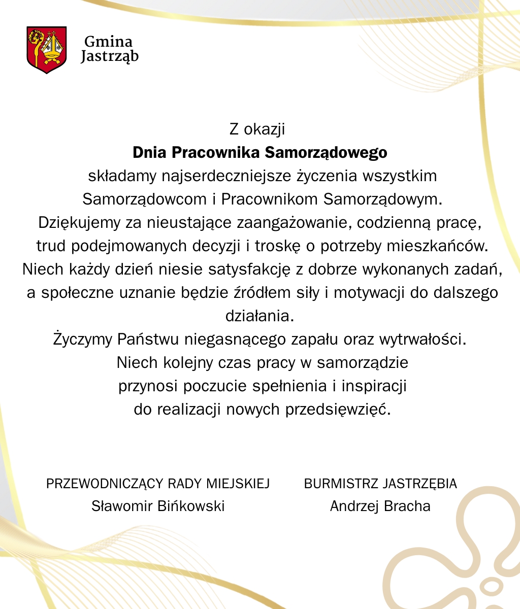 Życzneiia z okazji Dnia Samorządowca - treść w artykule