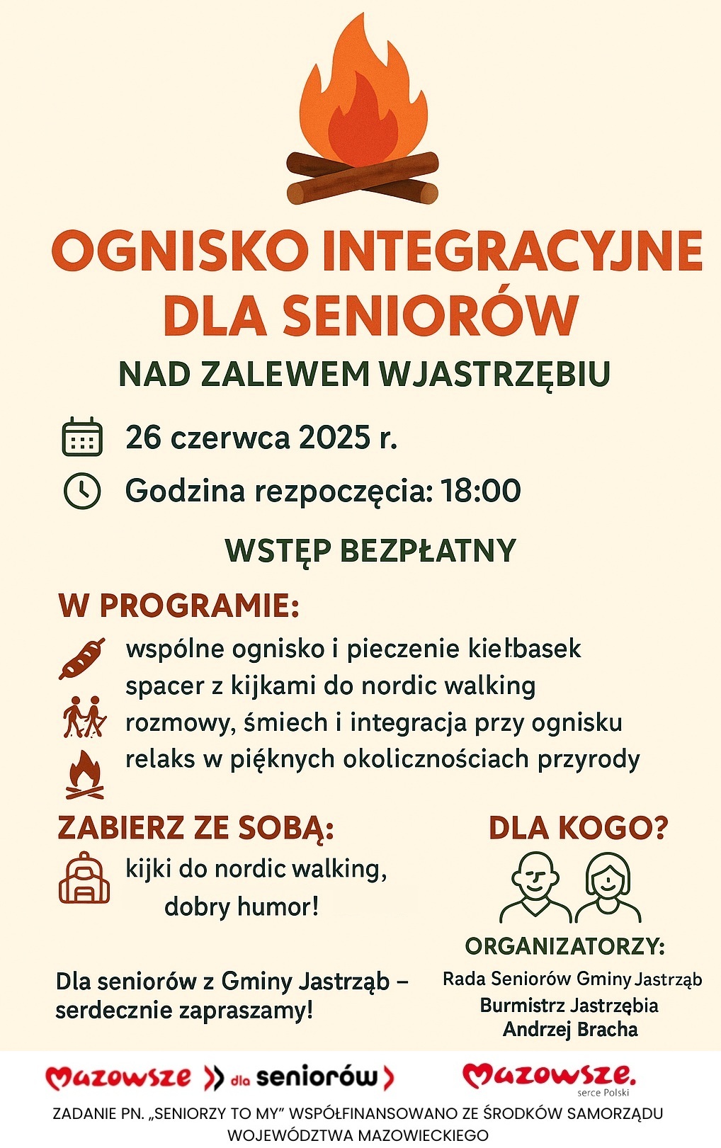 Pakat Ognisko integracyjne dla Seniorów nad zalewem w Jastrzębiu - treść w artykule