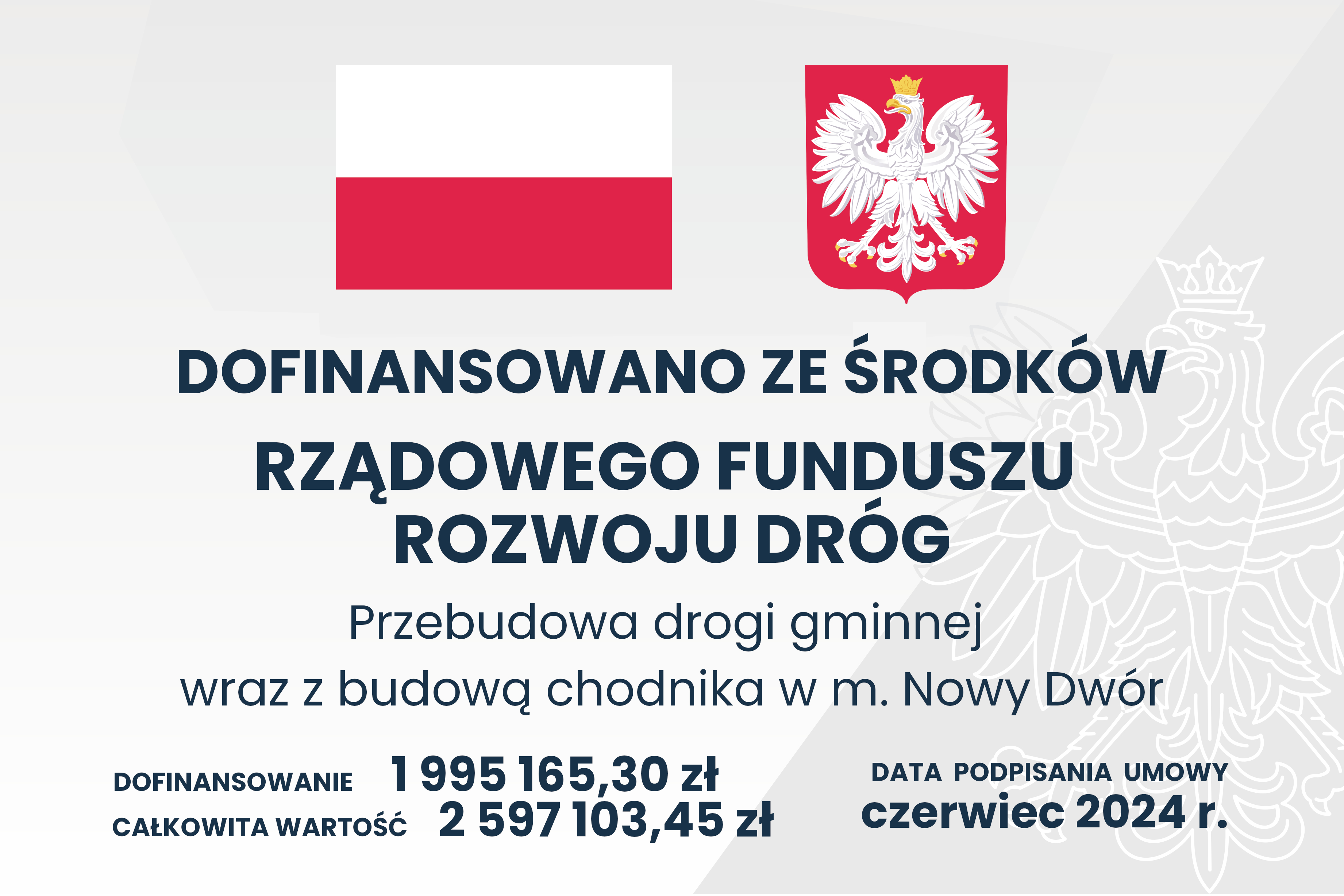 Tablica informacyjna - Przebudowa drogi gminnej w m. Wola Lipieniecka Duża