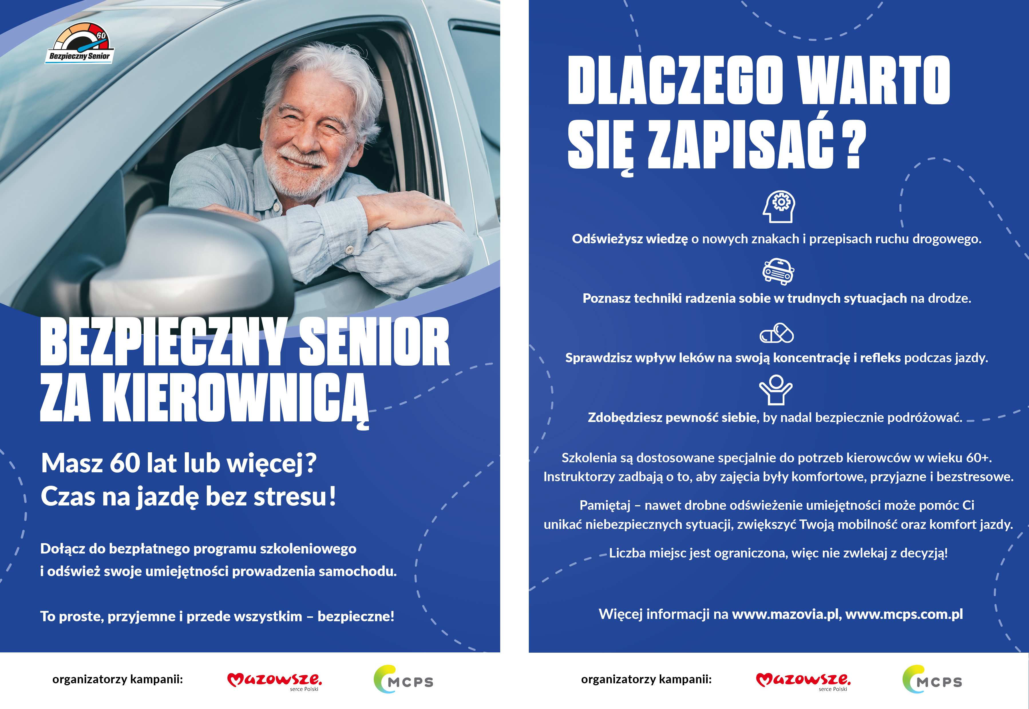 Plakat "Bezpieczny Senior za Kierownicą"