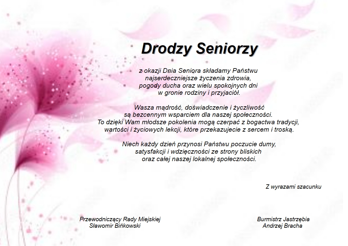 Życzneia z okazji Dnia Seniora - treść w artykule