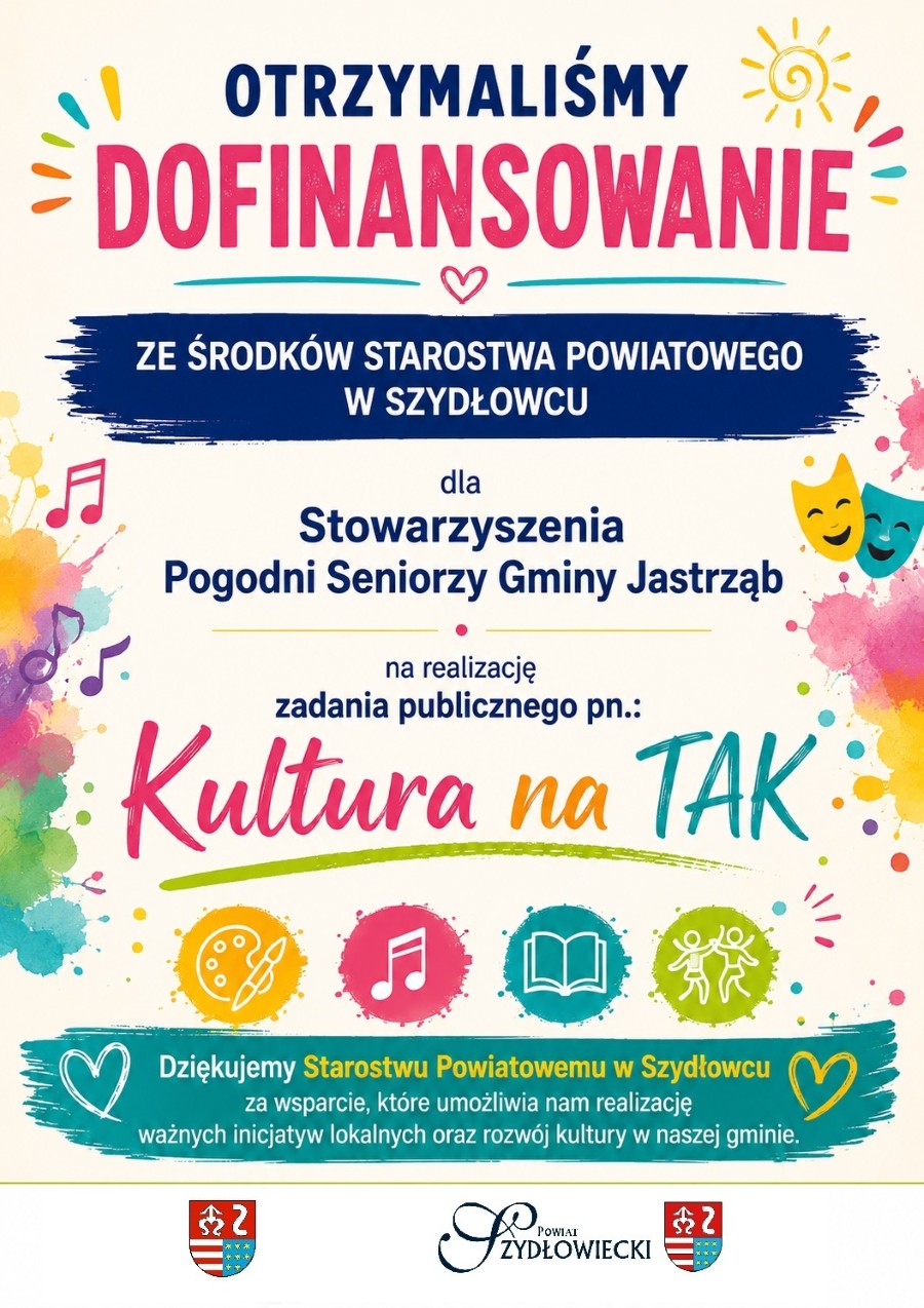 Otrzymaliśmy dofinansowanie ze środków Starostwa Powiatowego w Szydłowcu - treść w artykule